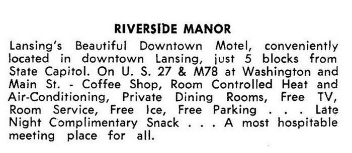 Riverside Motor Inn (Deluxe Inn, Riverside Manor) - Vintage Postcard (newer photo)